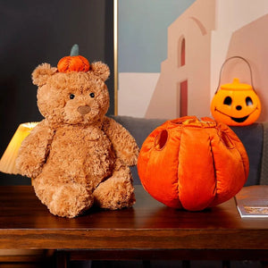 Planet Gates Cute Cartoon Holiday Plush Toy Pumpkin Bear Rabbit Pig Chick Doll Pillow Accompanies Decompression Toy Birthday Halloween Gift