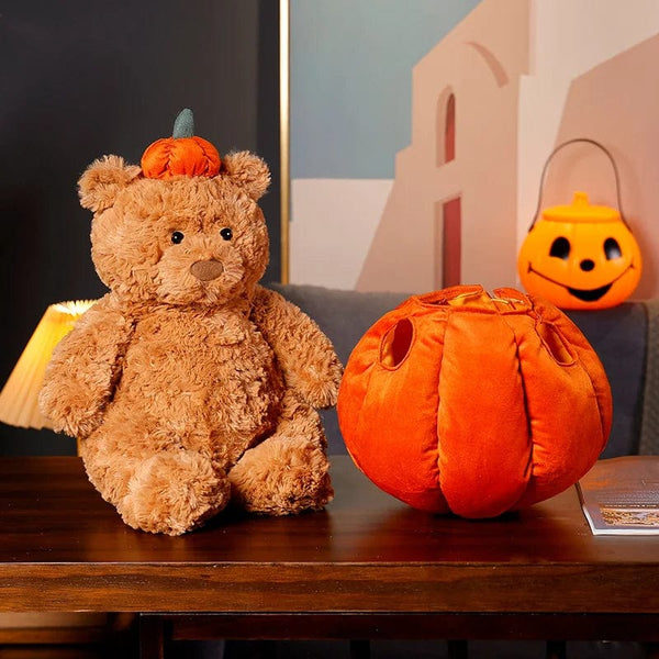 Planet Gates Cute Cartoon Holiday Plush Toy Pumpkin Bear Rabbit Pig Chick Doll Pillow Accompanies Decompression Toy Birthday Halloween Gift