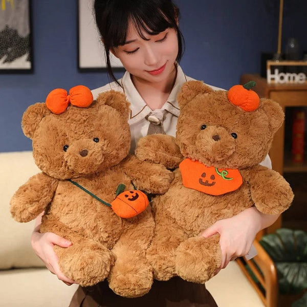 Planet Gates Cute Cartoon Holiday Plush Toy Pumpkin Bear Rabbit Pig Chick Doll Pillow Accompanies Decompression Toy Birthday Halloween Gift