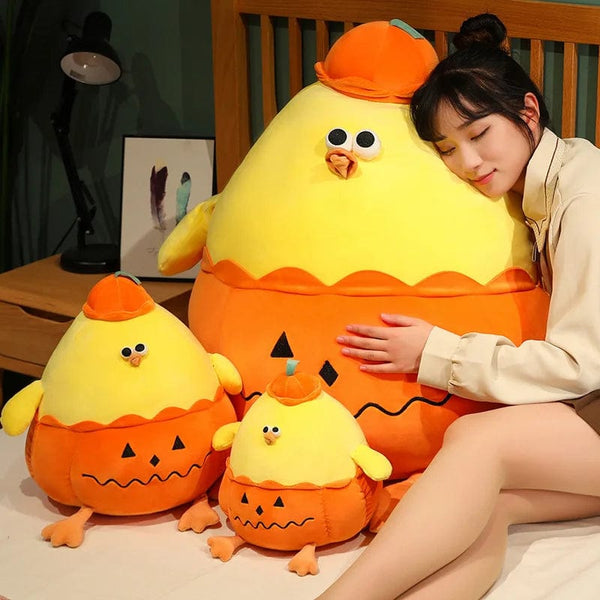 Planet Gates Cute Cartoon Holiday Plush Toy Pumpkin Bear Rabbit Pig Chick Doll Pillow Accompanies Decompression Toy Birthday Halloween Gift