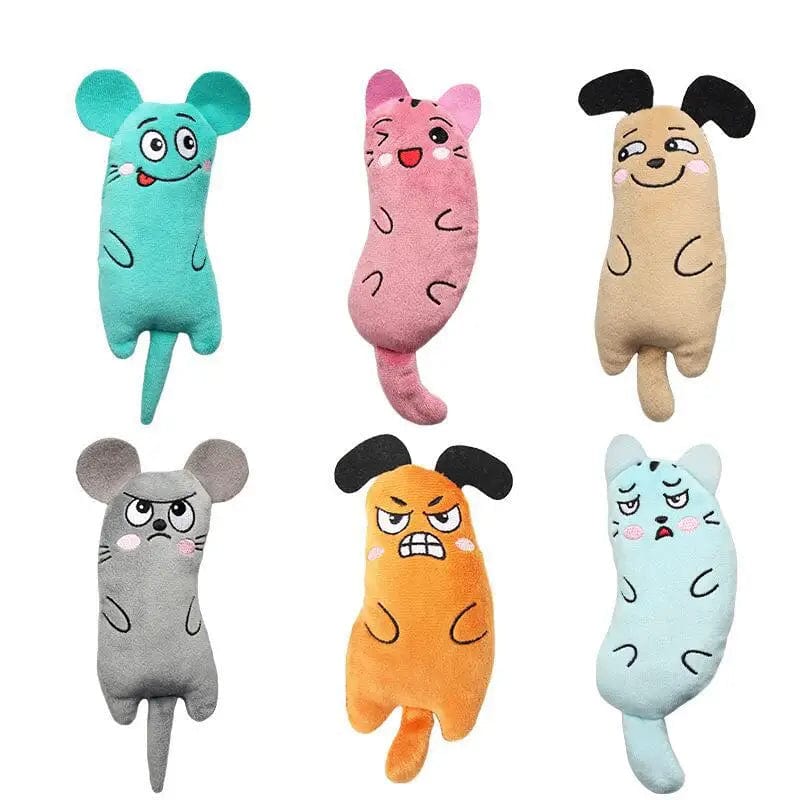 Planet Gates Cute Cat Toys Funny Interactive Plush Cat Toy Mini Teeth Grinding Catnip Toys Kitten Chewing Squeaky Toy Pets Accessories