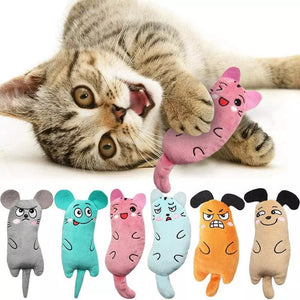 Planet Gates Cute Cat Toys Funny Interactive Plush Cat Toy Mini Teeth Grinding Catnip Toys Kitten Chewing Squeaky Toy Pets Accessories