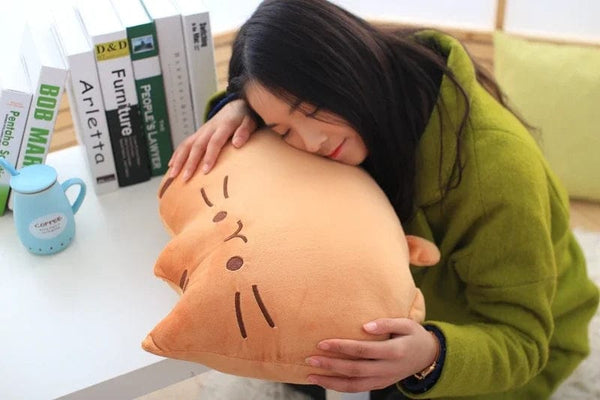 Planet Gates Cute Cookie Cat Pillow Soft Plush Office Nap Pillow Cushion Toy Stuffed Pause Bed Sleep Pillow Home Decor Gift Doll Kids