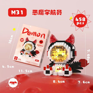 Planet Gates Cute Demon Twelve Constellations Astronaut Building Blocks Pisces Capricornus Model Sagittarius Mini Brick Libra Toys For Gift