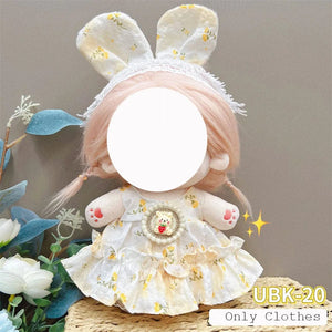Planet Gates Cute Dres Jk Uniform Clothes for 20cm Cotton Plush Lolita Dress Up Clothing Skirt Fashion Casual Suit Socks Girl Toy Accessories