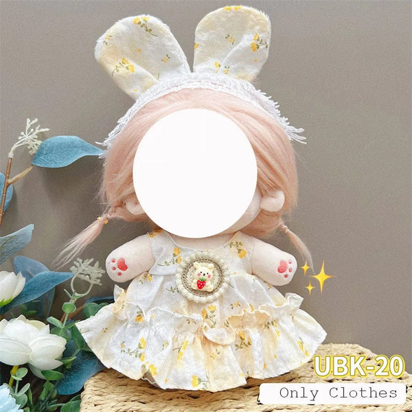 Planet Gates Cute Dres Jk Uniform Clothes for 20cm Cotton Plush Lolita Dress Up Clothing Skirt Fashion Casual Suit Socks Girl Toy Accessories
