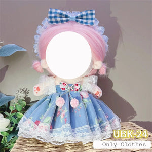 Planet Gates Cute Dres Jk Uniform Clothes for 20cm Cotton Plush Lolita Dress Up Clothing Skirt Fashion Casual Suit Socks Girl Toy Accessories