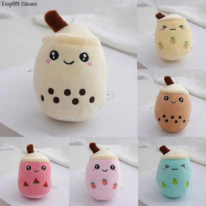 Planet Gates Cute Fruit Milk Bubble Tea Plush Pillow Kawaii Soft Stuffed Plushies Toy with Suction Tube Keychain Backpack Pendant Toys Gifts