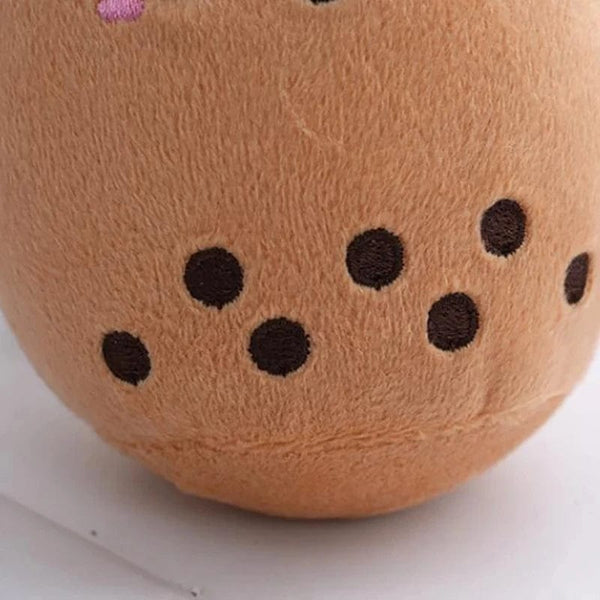 Planet Gates Cute Fruit Milk Bubble Tea Plush Pillow Kawaii Soft Stuffed Plushies Toy with Suction Tube Keychain Backpack Pendant Toys Gifts