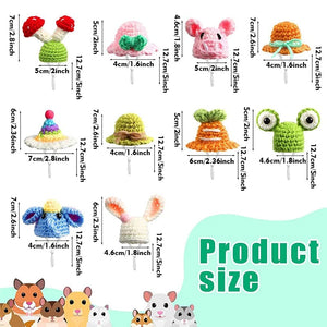 Planet Gates Cute Handmade Knitted Hat Hamster Decoration Chipmunk Guinea Pig Hamster Accessories Hamster Toy Hamster Supplies Small Pet Hat