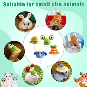 Planet Gates Cute Handmade Knitted Hat Hamster Decoration Chipmunk Guinea Pig Hamster Accessories Hamster Toy Hamster Supplies Small Pet Hat