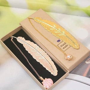 Planet Gates Cute Metal Feather Bookmark  Kawaill Novelty Book Reading Item Creative Gift for Kids Children Stationery Teacher Supplies