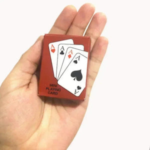 Planet Gates Cute Mini Game Poker Mini Portable House Playing Cards Doll Accessories Home Decoration Small Party Board Game Poker Cards Games