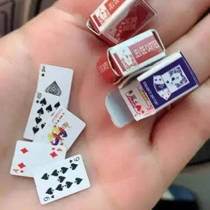 Planet Gates Cute Mini Game Poker Mini Portable House Playing Cards Doll Accessories Home Decoration Small Party Board Game Poker Cards Games
