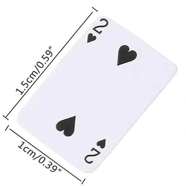 Planet Gates Cute Mini Game Poker Mini Portable House Playing Cards Doll Accessories Home Decoration Small Party Board Game Poker Cards Games