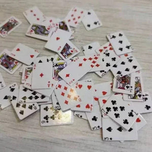 Planet Gates Cute Mini Game Poker Mini Portable House Playing Cards Doll Accessories Home Decoration Small Party Board Game Poker Cards Games