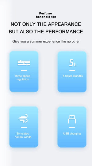 Planet Gates Cute Mini Portable Fan Rechargeable Fan Portable Crystal Fan Handy Fan Pocket Size Low Noise Small Electric Fan Air Cooler