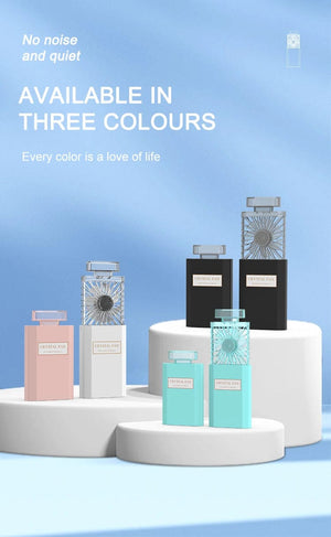 Planet Gates Cute Mini Portable Fan Rechargeable Fan Portable Crystal Fan Handy Fan Pocket Size Low Noise Small Electric Fan Air Cooler