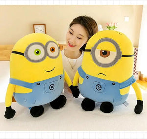 Planet Gates Cute Minions Movie Characters Yellow Plush Toys Bob Stuart In Jeans Soft Dolls Toys & Hobbies Christmas Birthday Gift 1pcs