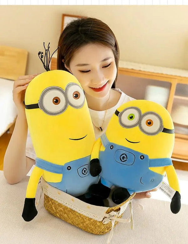 Planet Gates Cute Minions Movie Characters Yellow Plush Toys Bob Stuart In Jeans Soft Dolls Toys & Hobbies Christmas Birthday Gift 1pcs