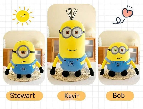 Planet Gates Cute Minions Movie Characters Yellow Plush Toys Bob Stuart In Jeans Soft Dolls Toys & Hobbies Christmas Birthday Gift 1pcs