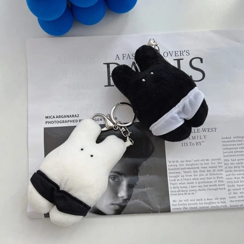 Planet Gates Cute Moon rabbit Cartoon Star Plush Doll Keychain Lovely Stuffed Pentagram Keyring Bag Pendant Bags Decoration Accessories