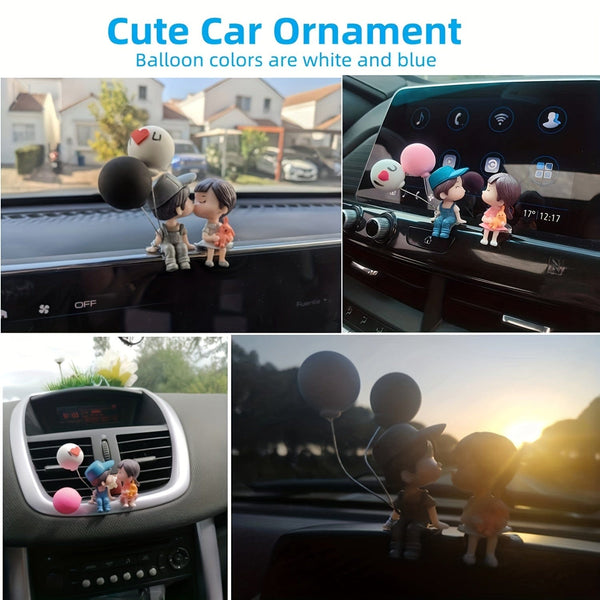 Planet Gates Cute Ornaments Couple Action Figurines Balloons Ornaments For Car Dashboard Decoration