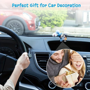 Planet Gates Cute Ornaments Couple Action Figurines Balloons Ornaments For Car Dashboard Decoration