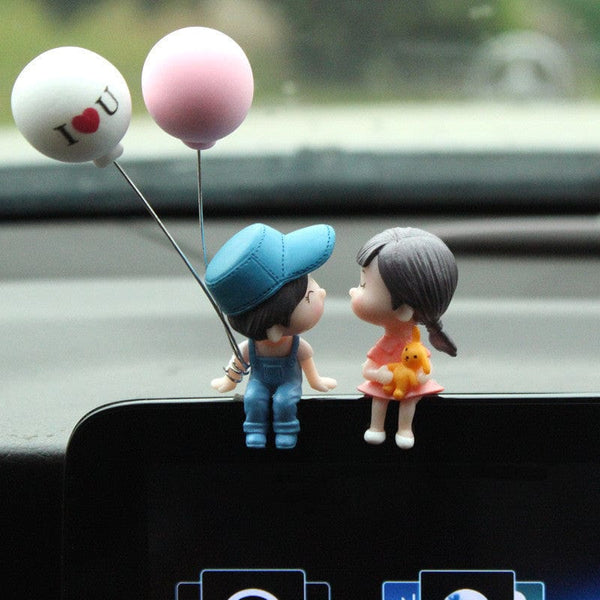 Planet Gates Cute Ornaments Couple Action Figurines Balloons Ornaments For Car Dashboard Decoration