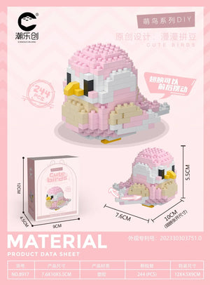 Planet Gates Cute Parrot Birds Micro Building Blocks Cockatiel Budgerigar DIY Assembled Pigeon Macaw 3D Model Mini Brick Figure Toys For Kids