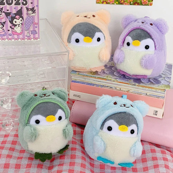Planet Gates Cute Penguin Plush Doll KeyChain Cartoon Animal Penguin Stuffed Toy Kawaii Girl Car Key Chain Couple Pendant Children Gifts