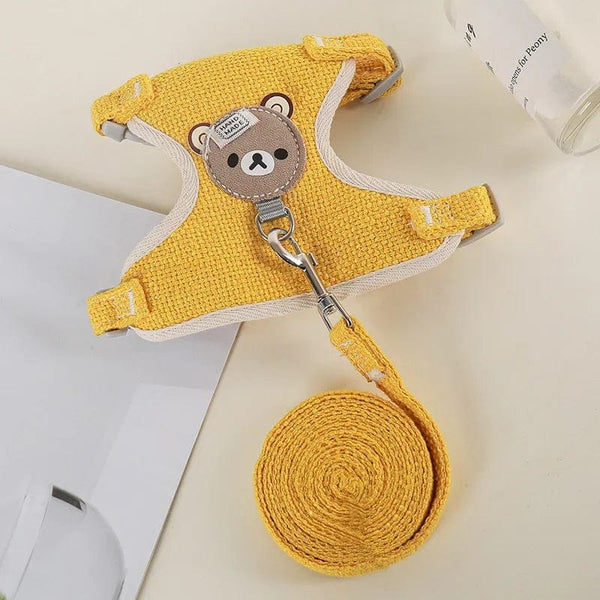 Planet Gates Cute Rabbit Harness Leash Set Bunny Pet Accessories Small Pet Carrier Teddy Bear Cat Leash Rabbit Collar  Rabbit Accessories