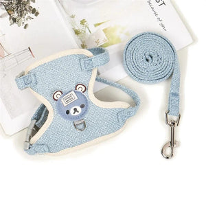 Planet Gates Cute Rabbit Harness Leash Set Bunny Pet Accessories Small Pet Carrier Teddy Bear Cat Leash Rabbit Collar  Rabbit Accessories