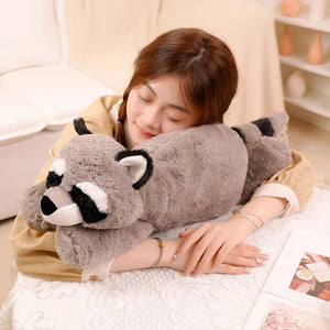 Planet Gates Cute Raccoon Crocodile Sloth Fox Animals Soft Plush Toys Sleeping Pillow Cartoon Stuffed Cushion