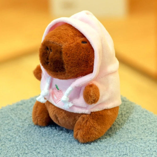 Planet Gates Cute Small Size Capybara Plush Toy With Wings Hoodie Simulation Capybara Doll Fluffty Toy Birthday Gifts