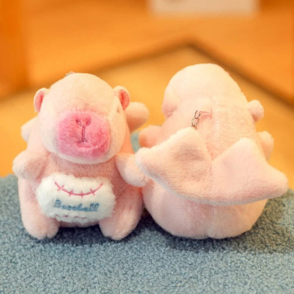 Planet Gates Cute Small Size Capybara Plush Toy With Wings Hoodie Simulation Capybara Doll Fluffty Toy Birthday Gifts