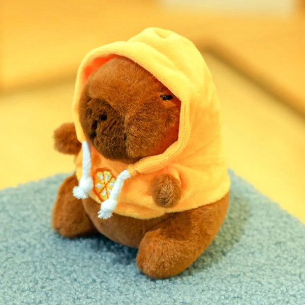 Planet Gates Cute Small Size Capybara Plush Toy With Wings Hoodie Simulation Capybara Doll Fluffty Toy Birthday Gifts