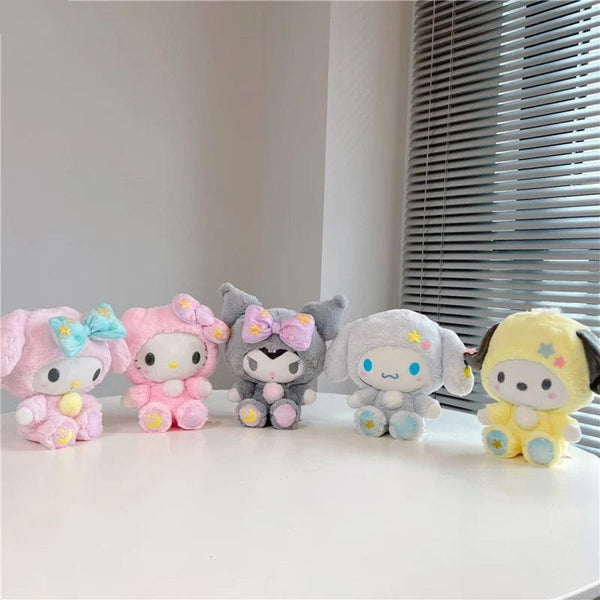 Planet Gates Cute Star Moon Kuromi Melody Hellokitty Stuffed Toy Plushier Soft Throw Pillow Plush Dolls Girlfriend Birthday Children's Gift