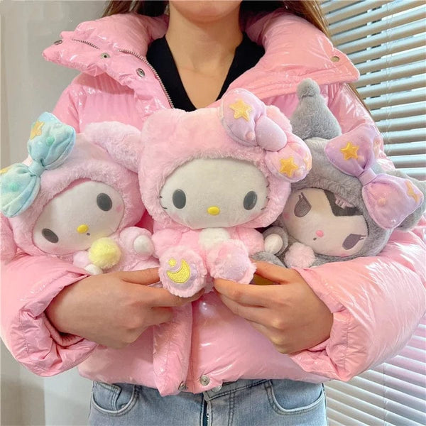 Planet Gates Cute Star Moon Kuromi Melody Hellokitty Stuffed Toy Plushier Soft Throw Pillow Plush Dolls Girlfriend Birthday Children's Gift