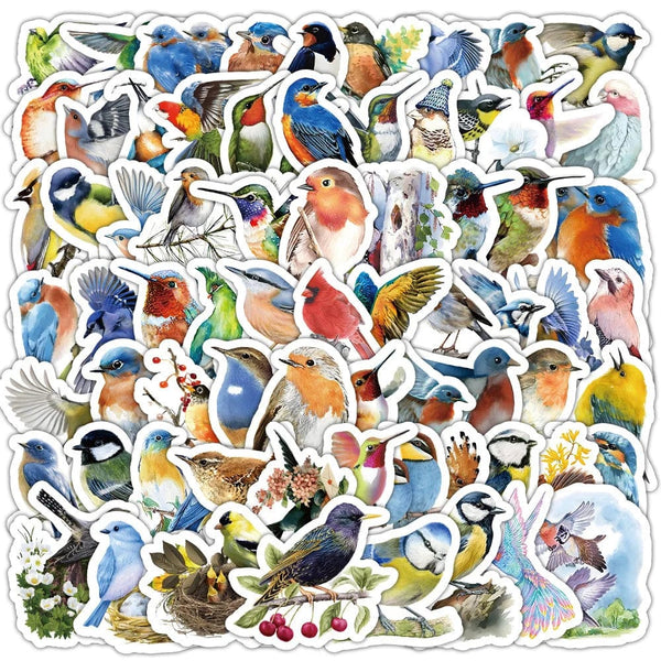 Planet Gates Cute Stickers Pack Kawaii Birds Aesthetic Stationery Supplies Lot Office School Teacher Scrapbooking Supplies Korean Paper Txt