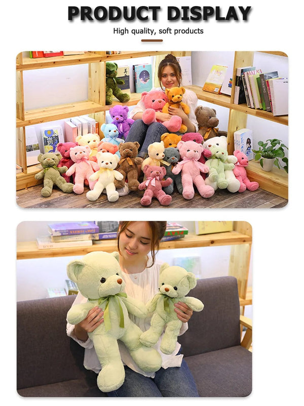 Planet Gates Cute Teddy Bear Plush Soft Stuffed Bear Animal Toy Plushie Kawaii Cat Baby Sleeping Toys Home Decor For Kids Girl Gifts