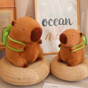 Planet Gates Cute Turtle Backpack Capibara Strawberry Hat Capybara Plush Toy Stuffed Animals Soft Doll Kids Toys Birthday Gift Pendant Decor