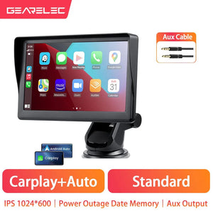 Planet Gates CVBS Cam TF Card / france CarPlay Android Auto Sync date Time Car Radio Multimedia Video Player 7inch Portable Touch Screen With USB AUX For Rear View