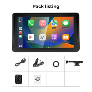 Planet Gates CVBS Cam TF Card / france CarPlay Android Auto Sync date Time Car Radio Multimedia Video Player 7inch Portable Touch Screen With USB AUX For Rear View