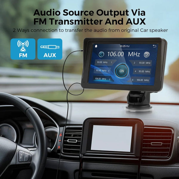 Planet Gates CVBS Cam TF Card / france CarPlay Android Auto Sync date Time Car Radio Multimedia Video Player 7inch Portable Touch Screen With USB AUX For Rear View