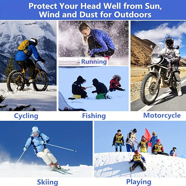 Planet Gates Cycling Head Windproof Mask Motorcycle Windshield Cover Ski Cold Mask Sun UV Protection Outdoor Sports Bicycle Cap