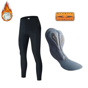 Planet Gates cycling pants  2 / XXL Italian Bicycle Seat Cushion Winter Thermal Fleece Cycling Bibs Pants Cycling Trousers Keep Warm Bike Gel Pad Pants Shockproof