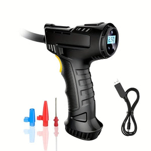 Planet Gates CZK-3665 Portable Air Compressor Inflator Wireless & Handheld Pump With LED Light Suitable For Inflating Tires On Balls/Bicycles/Motorcycles/Cars