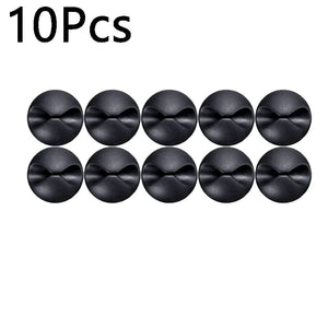 Planet Gates D-10pcs black 10/1Pcs Self-adhesive Cable Clips Silicone USB Cable Holder Organizer Wire Cord Management Clips for Home Office Desktop Tidy
