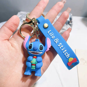 Planet Gates D 4 Styles Lilo Stitch Keychain Stitch Action Figure  Keychains Pendent Ornament Dolls Collection Model Stitch Toys For Kids Gift